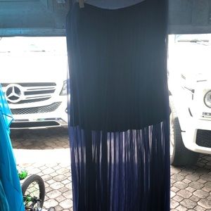 Cache Long pleated skirt